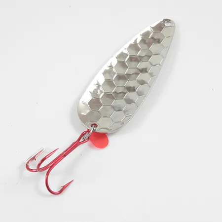 Worth Red King Spoon Blinker, Gehämmerter Nickel, 17g, USA, #1942