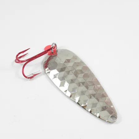 Worth Red King Spoon Blinker, Gehämmerter Nickel, 17g, USA, #1942