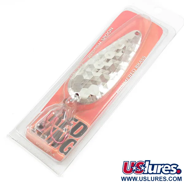 Worth Red King Spoon Blinker, Hammerschlag-Nickel, 17g, USA, #1943