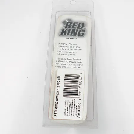 Worth Red King Spoon Blinker, Hammerschlag-Nickel, 17g, USA, #1943