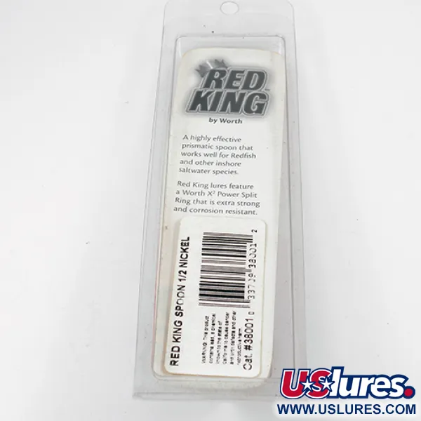 Worth Red King Spoon Blinker, Hammerschlag-Nickel, 17g, USA, #1943