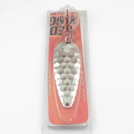 Worth Red King Spoon Blinker, Hammerschlag-Nickel, 17g, USA, #1943