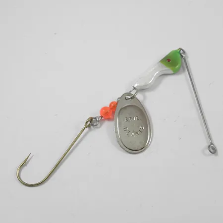 Erie Dearie Walleye Killer Spinner, Nickel/Grün, 14g, Vintage, #1952
