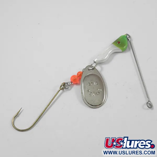 Erie Dearie Walleye Killer Spinner, Nickel/Grün, 14g, Vintage, #1952