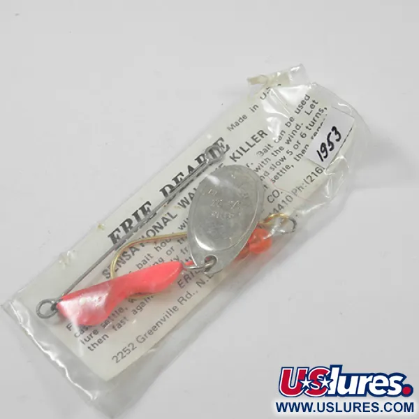 Erie Dearie Walleye Killer Spinner, Nickel/Rot, 9g, gestanzt, #1953