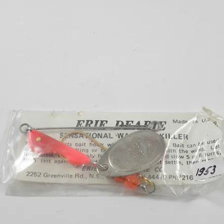 Erie Dearie Walleye Killer Spinner, Nickel/Rot, 9g, gestanzt, #1953