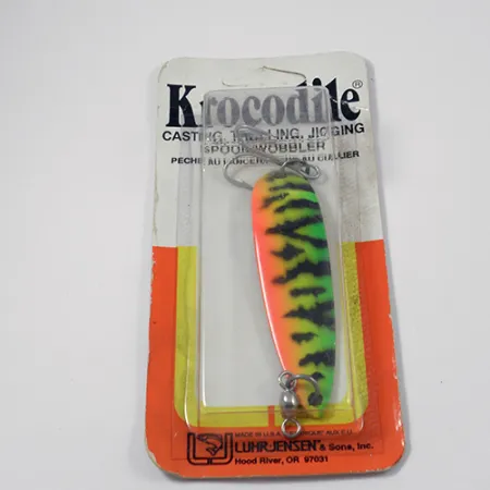 Luhr Jensen Krocodile Die #5 Blinker, Fire Tiger, 21g, Weitwurf, #1978
