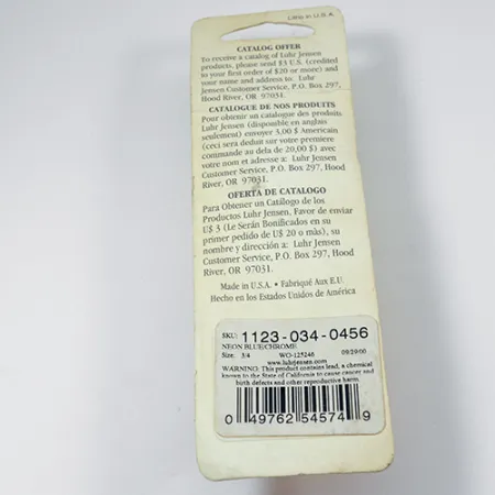 Luhr Jensen Lil' Kroc (Krocodile Stubby) Blinker, Nickel/Blau, 21g, #1998