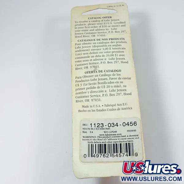 Luhr Jensen Lil' Kroc (Krocodile Stubby) Blinker, Nickel/Blau, 21g, #1998