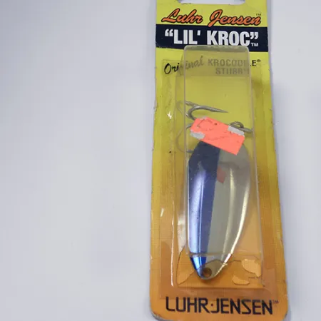 Luhr Jensen Lil' Kroc (Krocodile Stubby) Blinker, Nickel/Blau, 21g, #1998