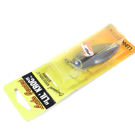 Luhr Jensen Lil' Kroc (Krocodile Stubby) Blinker, Nickel/Blau, 21g, #1998