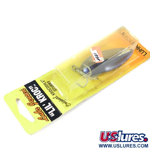 Luhr Jensen Lil' Kroc (Krocodile Stubby) Blinker, Nickel/Blau, 21g, #1998