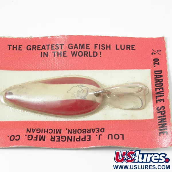 Eppinger Dardevle Spinnie Blinker, Rot / Weiß, 7g, Vintage, #2002