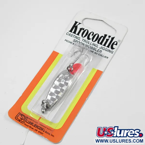 Luhr Jensen Krocodile Blinker, Nickel, 9g, Weitwurf-Profil, #2047
