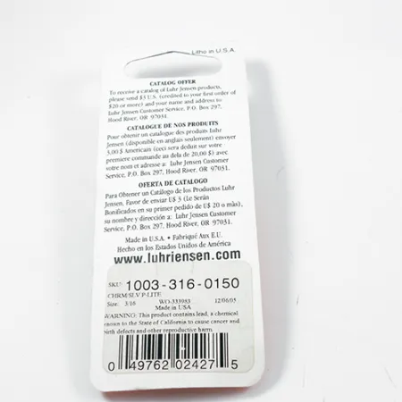 Luhr Jensen Krocodile Blinker, Nickel, 9g, Weitwurf-Profil, #2047