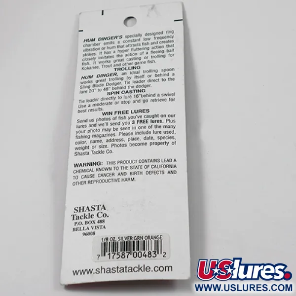 Shasta Humdinger Blinker, Rot/Braun Metallic, 3.5g, Schallkammer, #2048