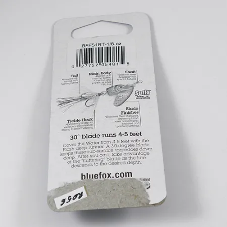 Blue Fox Flash Deep Runner Spinner, Regenbogen, 4g, Tiefgang, #2056