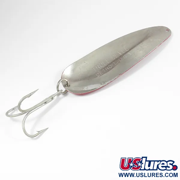 Dardevle Trolldevle Schlepplöffel, Rot / Weiß / Nickel, 40g, #2060