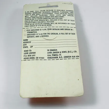 Luhr Jensen TEE Spoon Blinker, Nickel / Rot, 7g, Vintage, #2078