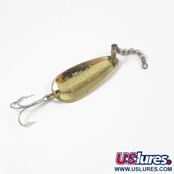 Nebco Tor-P-Do Blinker, Gold gehämmert / Rot, 7g, Hammerschlag, #2082