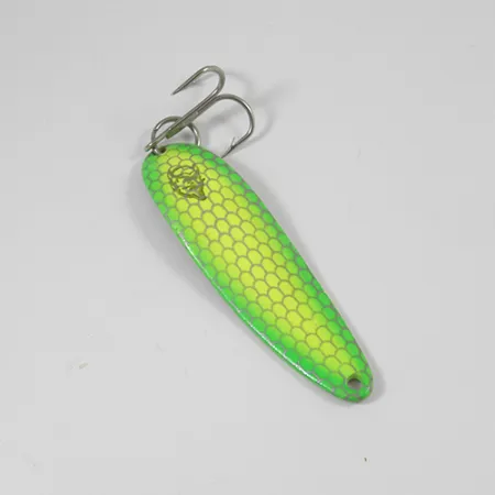 Dardevle Cop-E-Cat 7400 Blinker, Gelb/Grün/Nickel, 14g, Wabenmuster, #2094