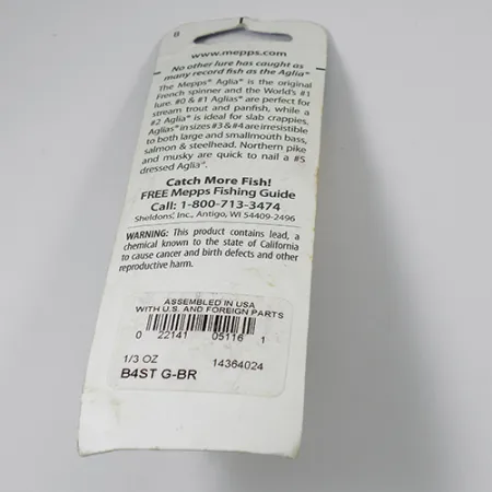 Mepps Aglia 4 dressed Spinner, Messing, 10g, Eichhörnchenhaar, #2105