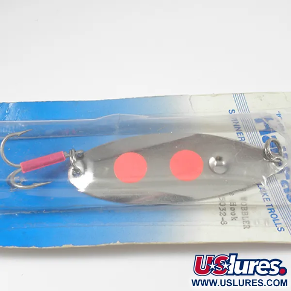 Poulsen Half-Fast Schlepplöffel, Nickel / Rot, 16g, USA, #2113