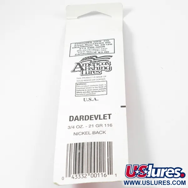 Eppinger Dardevle Dardevlet Blinker, Rot/Weiß, 21g, vernickelt, #2132