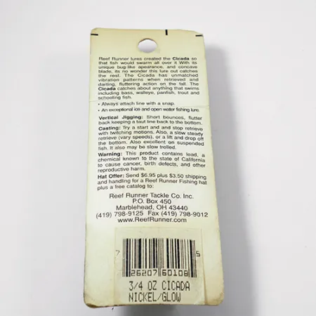 Reef Runner Cicada Blade Bait, Nickel, 21g, Vintage-Design, #2157