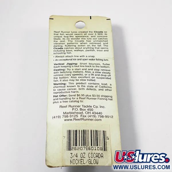 Reef Runner Cicada Blade Bait, Nickel, 21g, Vintage-Design, #2157