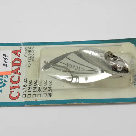 Reef Runner Cicada Blade Bait, Nickel, 21g, Vintage-Design, #2157