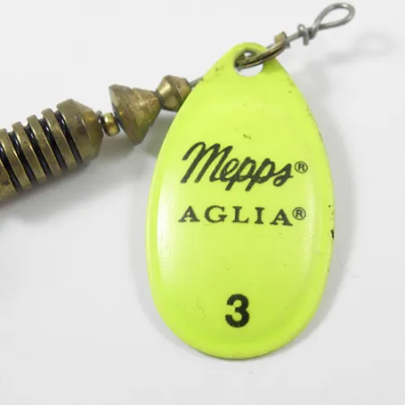 Mepps Aglia 3 Spinner, Fluoreszierendes Gelb, 7.3g, Bucktail, #2170