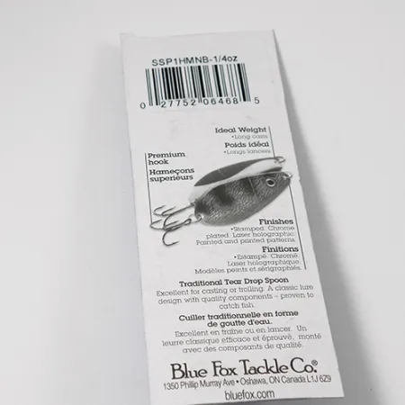 Blue Fox Strobe Tear Drop Blinker, Nickel/Blau, 7g, Gehämmert, #2198