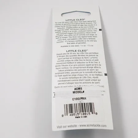 Acme Little Cleo Blinker, White/Red/Nickel, 9,5g, Buckelform, #2714