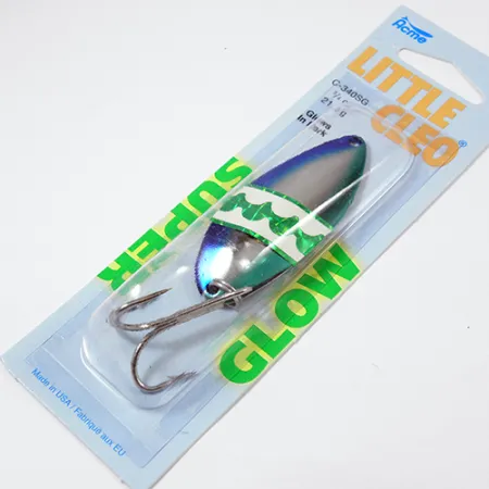 Acme Little Cleo Glow Blinker, Blau-Grün, 21g, UV-aktiv, #C340TSG/BGD