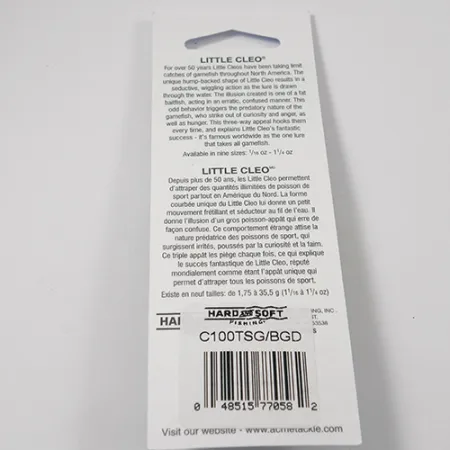 Acme Little Cleo Blinker, Nickel/Grün/Glow/UV, 9,5g, bucklig, #2224