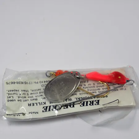 Erie Dearie Walleye Killer Spinner, Nickel / Rot, 9g, Vintage, #2226