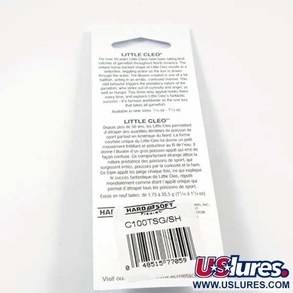 Acme Little Cleo Glow Blinker, Nickel/Pink/Gelb UV, 9.5g, #2245