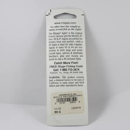 Mepps Aglia 5 Spinner, Silber, 14g, Konus-Rotationssystem, #2299