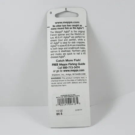 Mepps Aglia 5 Spinner, Nickel, 14g, UV-Attraktor, #2279