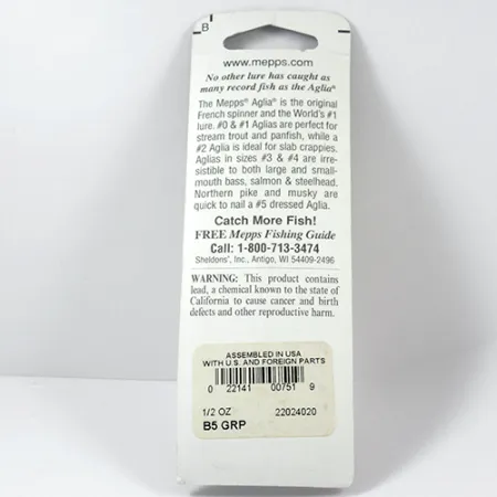Mepps Aglia 5 Spinner, Platinum Green, 14g, Lockschlauch, #2281