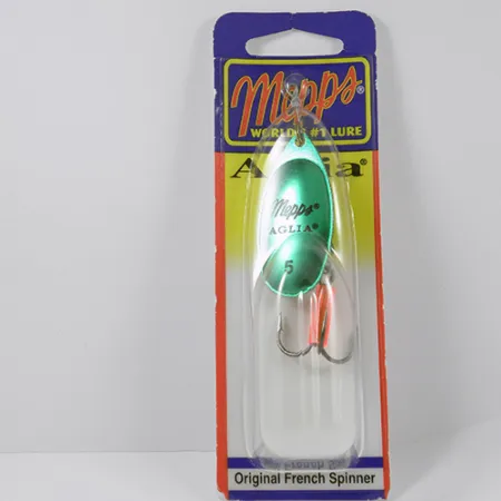 Mepps Aglia 5 Spinner, Platinum Green, 14g, Lockschlauch, #2281