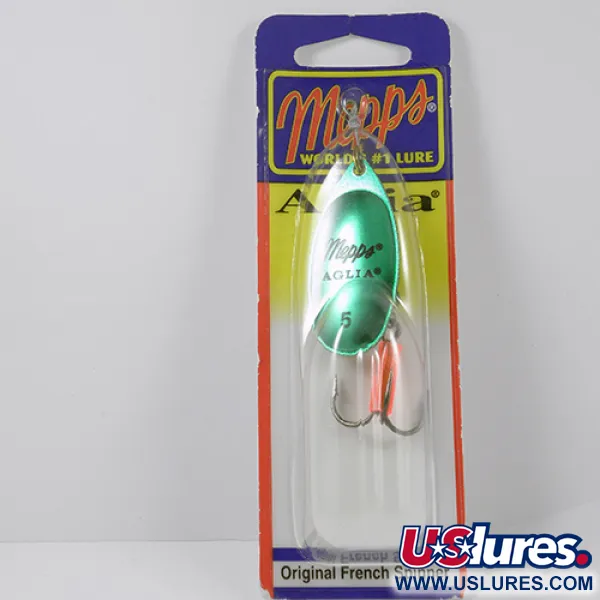 Mepps Aglia 5 Spinner, Platinum Green, 14g, Lockschlauch, #2281