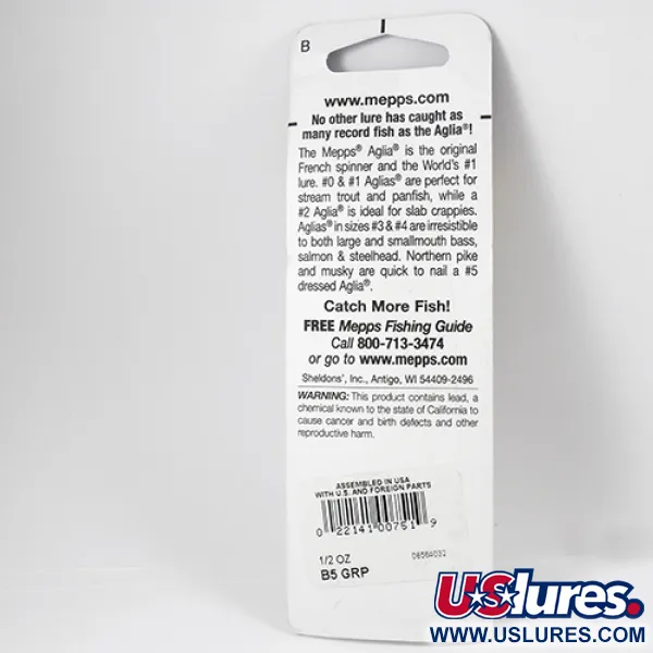 Mepps Aglia 5 Spinner, Platin-Hellgrün, 14g, Sofort-Rotation, #2286
