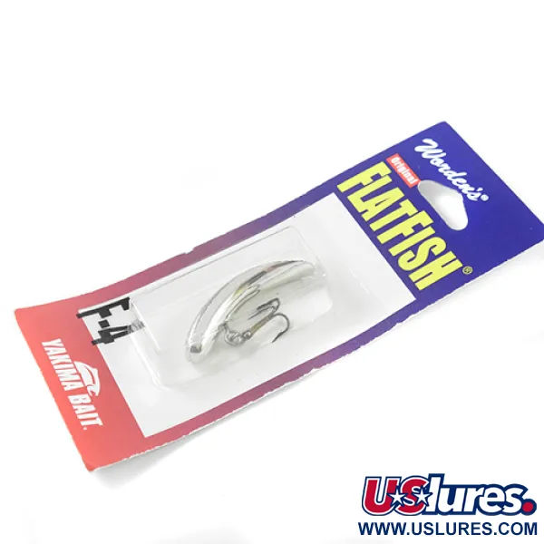 Yakima Bait FlatFish F4 Wobbler, Silber, 4cm, Schleppköder, #2288