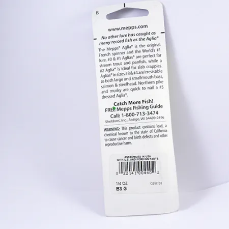 Mepps Aglia 3 Spinner, Gold, 7g, Vergoldetes Blatt, #2295