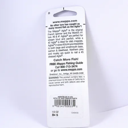 Mepps Aglia 4 Spinner, Silber, 9g, Roter Schlauch, #2296