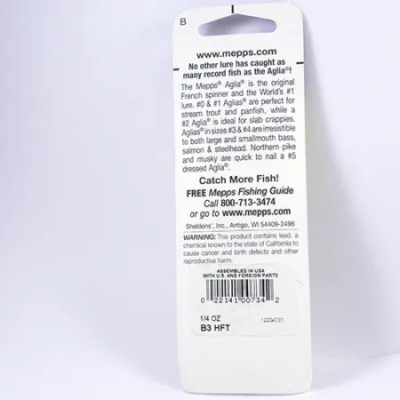 Mepps Aglia 3 Spinner, Fire Tiger, 7g, Gr. 3, Originalverpackung, #2297
