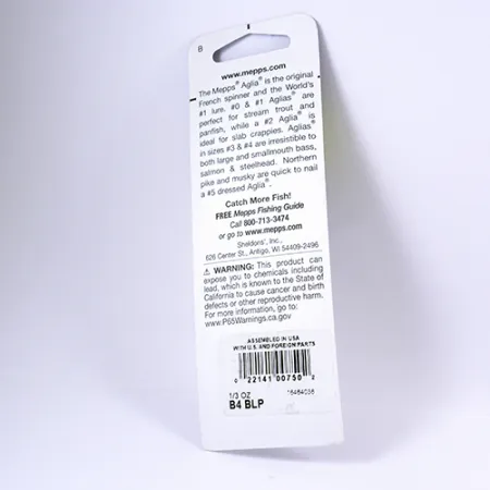 Mepps Aglia 4 Spinner, Platin-Blau, 9g, Edelstahlachse, #2298