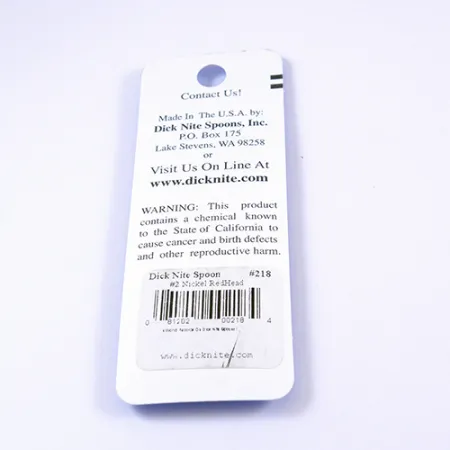 Dick Nite #2 Löffelblinker, Nickel/Rot, 3.5cm, Siwash-Haken, #2306